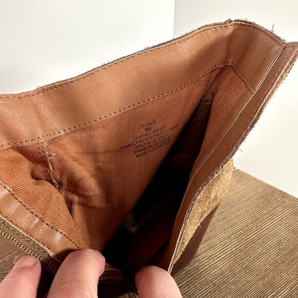 Suede Mocha Mousse Ankle Boots Womens 8M Pointed Toe Fall Booties Chelsea Violet - Picture 12 of 13